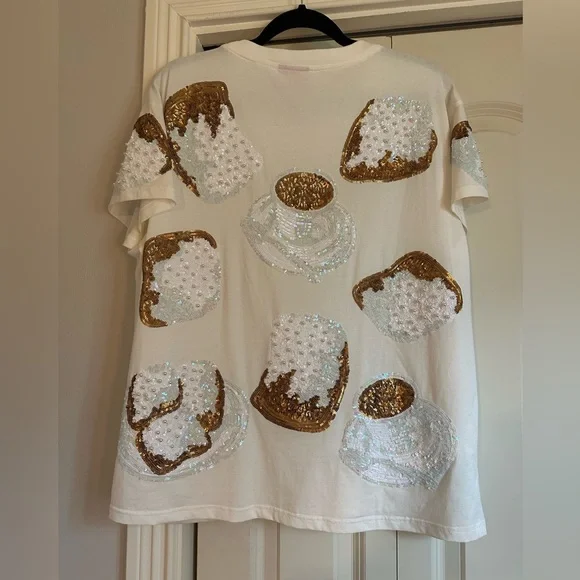Queen Of Sparkles Beignet and Coffee Tee - Picture 2 of 6